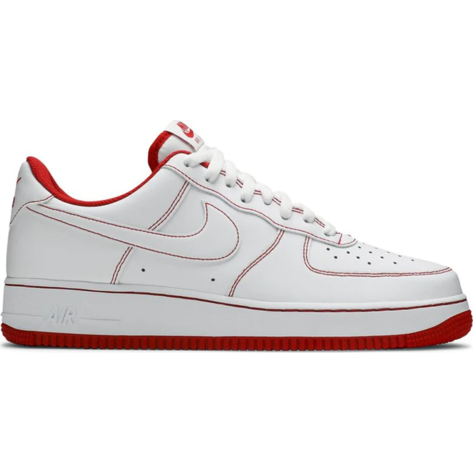 Nike Air Force 1 '07 'Contrast Stitch - White University Red'