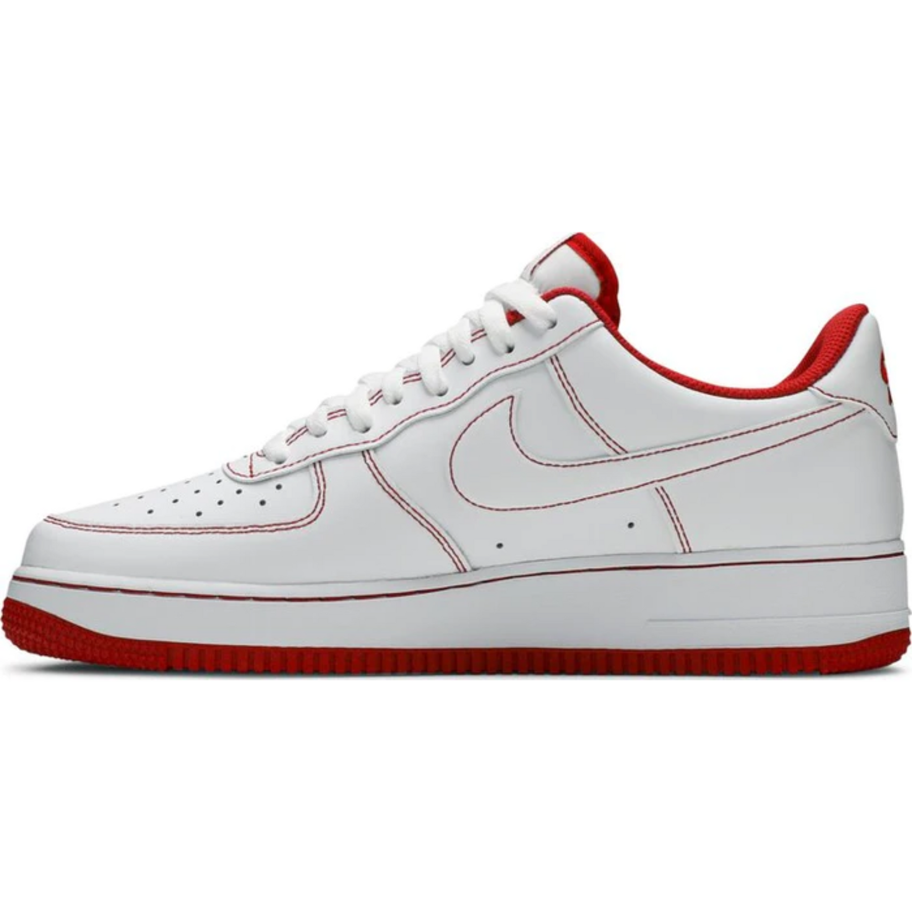 Nike Air Force 1 '07 'Contrast Stitch - White University Red'