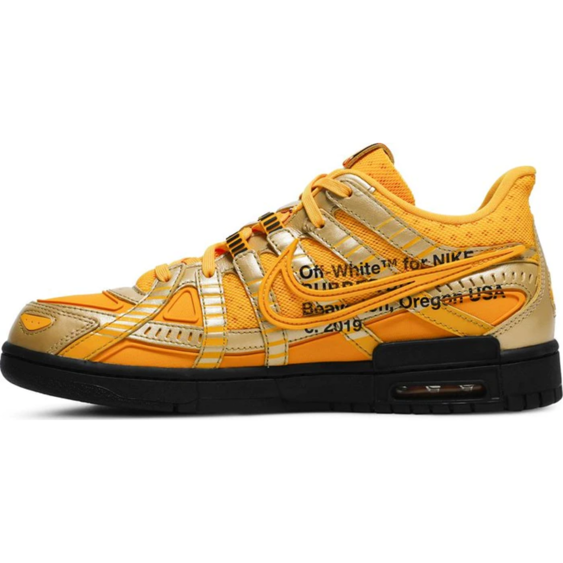Off-White x Air Rubber Dunk 'University Gold'