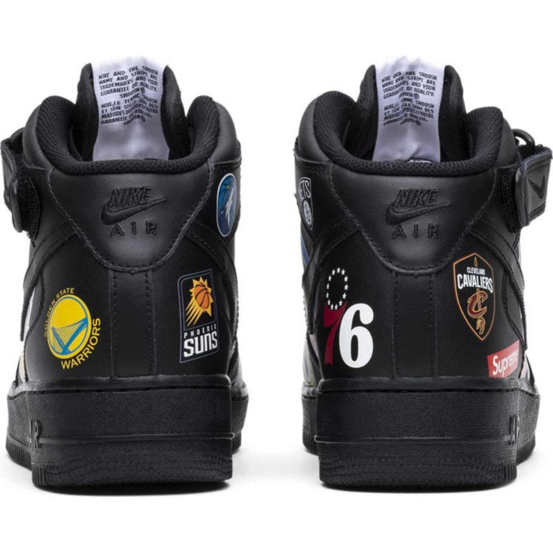 Supreme x NBA x Air Force 1 Mid 07 'Black'