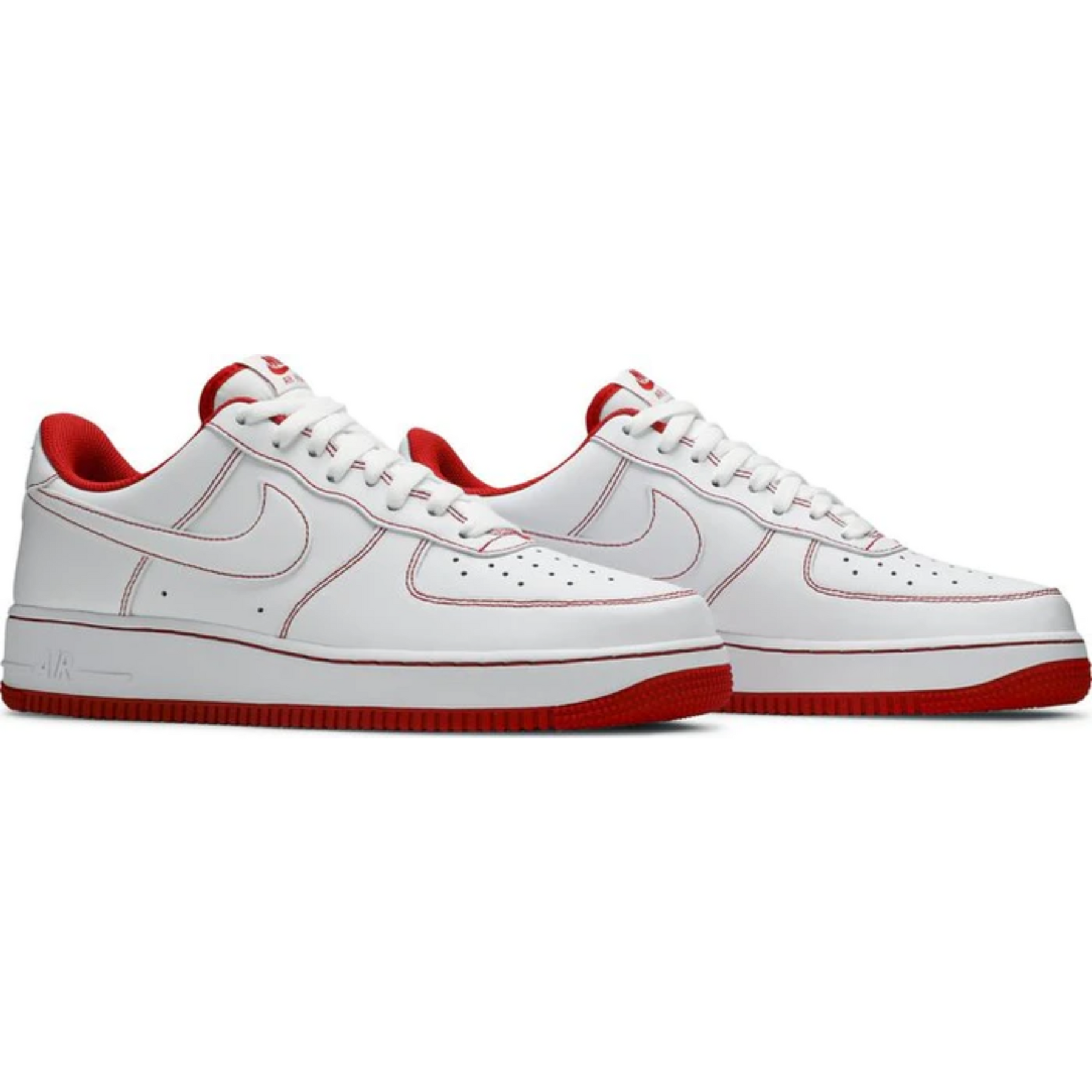 Nike Air Force 1 '07 'Contrast Stitch - White University Red'