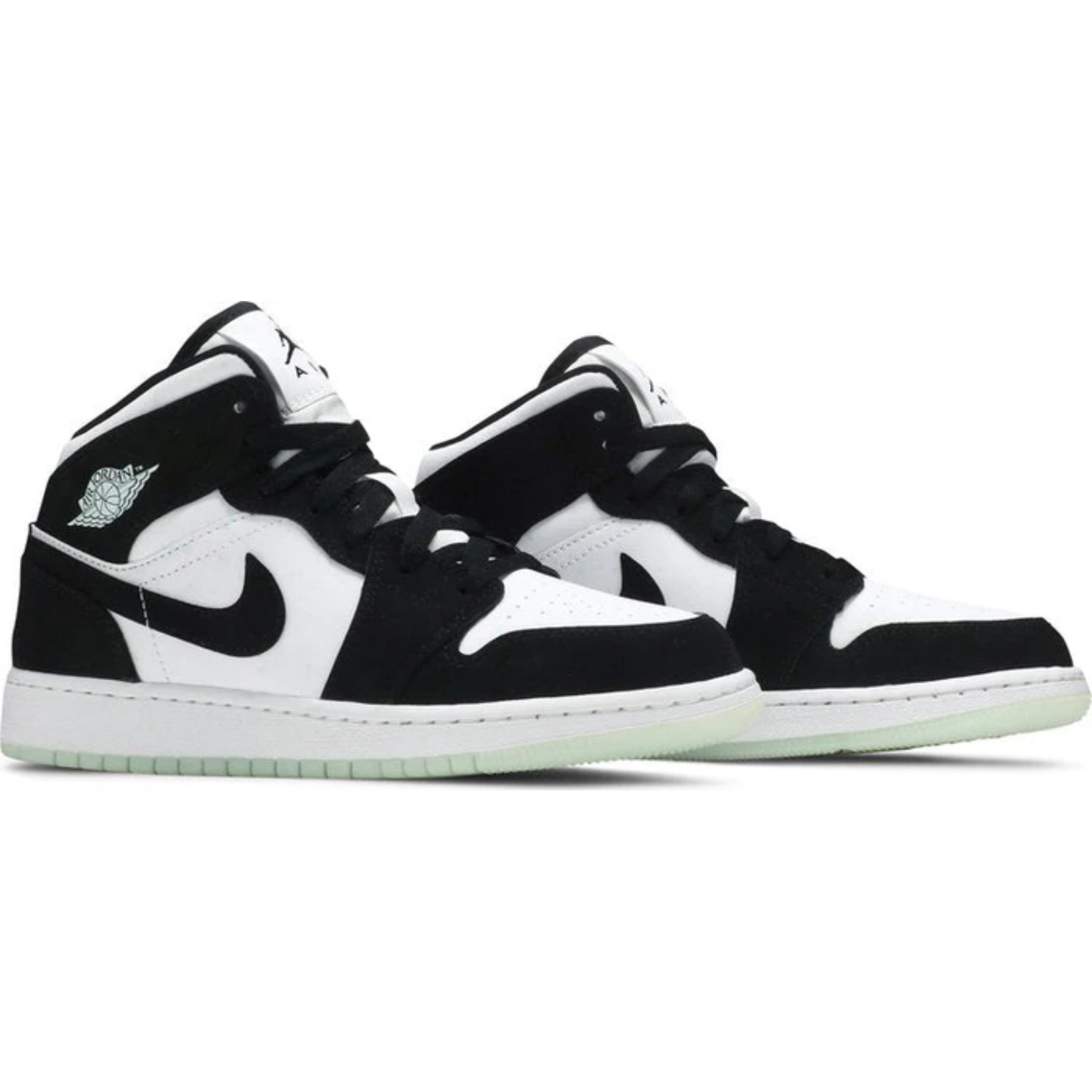 Nike Air Jordan 1 Mid SE GS 'Glow in the Dark Panda'